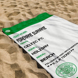 Celtic FC Beach Towel (Personalised Fans Ticket Design)