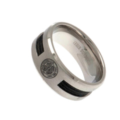 Celtic FC Black Inlay Ring Medium  - Official Merchandise Gifts
