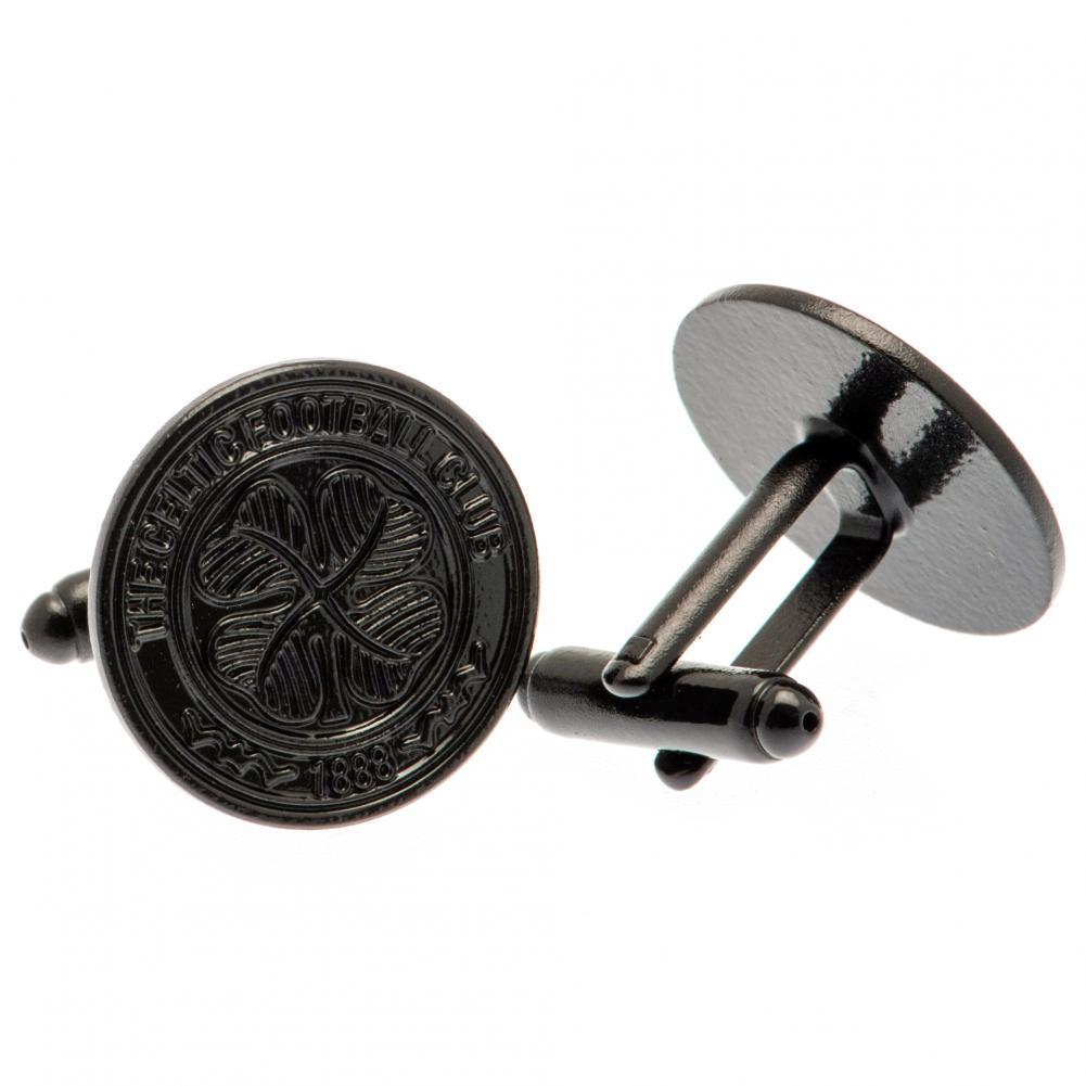 Celtic FC Black IP Cufflinks  - Official Merchandise Gifts