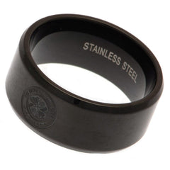 Celtic FC Black IP Ring Medium  - Official Merchandise Gifts