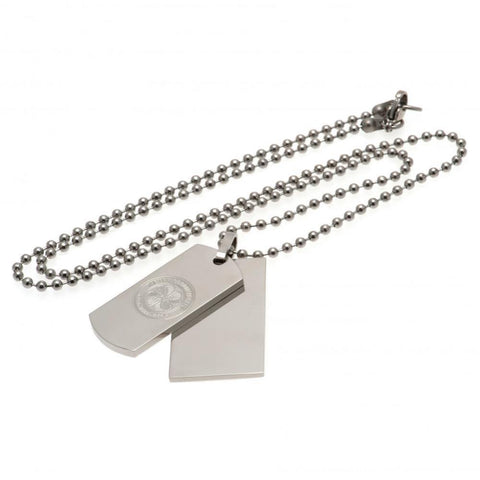 Celtic FC Double Dog Tag & Chain  - Official Merchandise Gifts