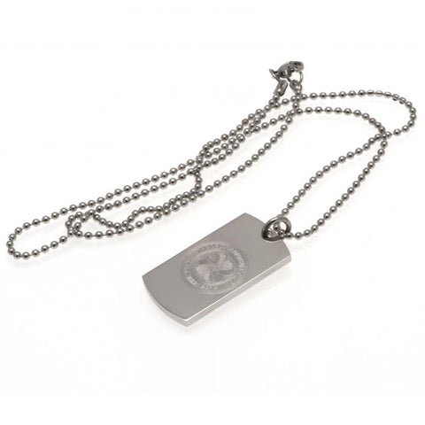 Celtic FC Engraved Dog Tag & Chain  - Official Merchandise Gifts