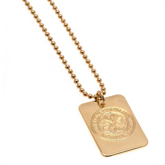 Celtic FC Gold Plated Dog Tag & Chain  - Official Merchandise Gifts