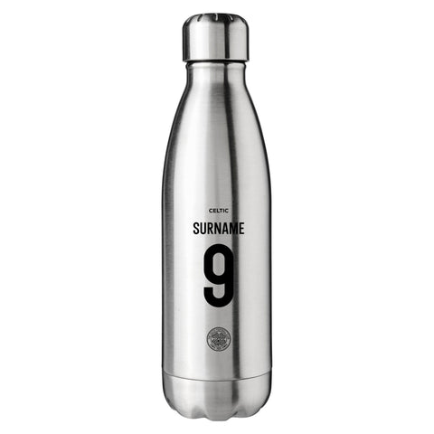 Celtic FC Personalised Silver Insulated Water Bottle