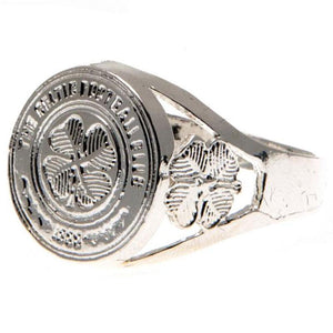 Celtic FC Silver Plated Crest Ring Large  - Official Merchandise Gifts