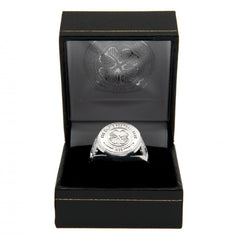 Celtic FC Silver Plated Crest Ring Medium  - Official Merchandise Gifts