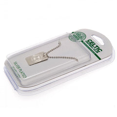 Celtic FC Silver Plated Dog Tag & Chain  - Official Merchandise Gifts