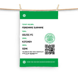 Celtic FC Tea Towel - Personalised (Fans Ticket Design)