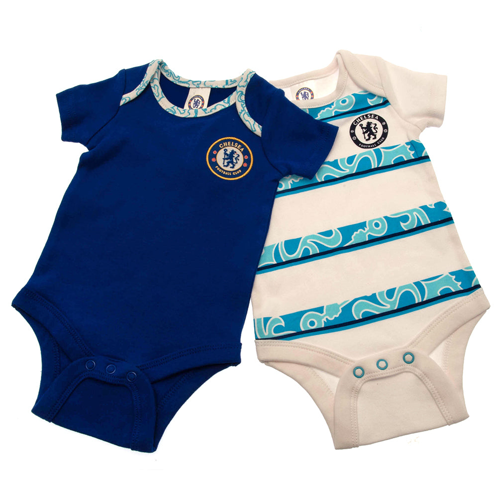 Chelsea FC 2 Pack Bodysuit 9-12 Mths LT