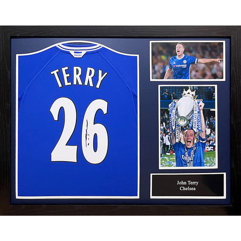 Chelsea FC 2000 Terry Signed Shirt (Framed)  - Official Merchandise Gifts