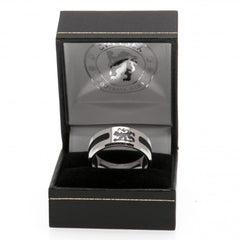 Chelsea FC Black Inlay Ring Large  - Official Merchandise Gifts