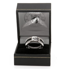 Chelsea FC Black Inlay Ring Small  - Official Merchandise Gifts