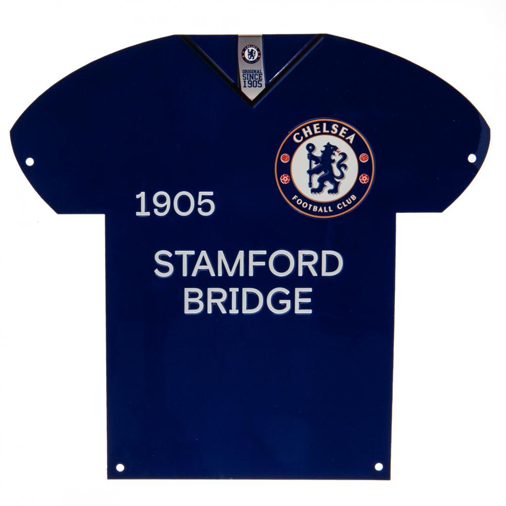 Chelsea FC Metal Shirt Sign  - Official Merchandise Gifts