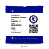 Chelsea FC Personalised Cushion - Fans Ticket (18 inches)