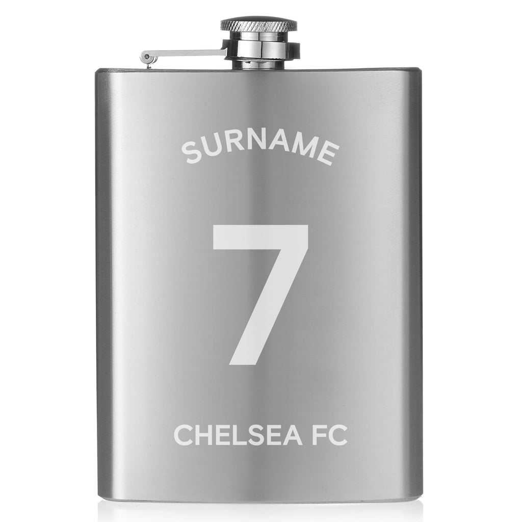 Personalised Chelsea FC Shirt Hip Flask