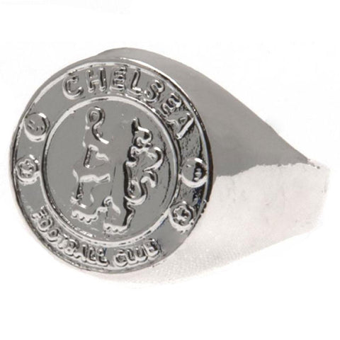 Chelsea FC Silver Plated Crest Ring Medium  - Official Merchandise Gifts