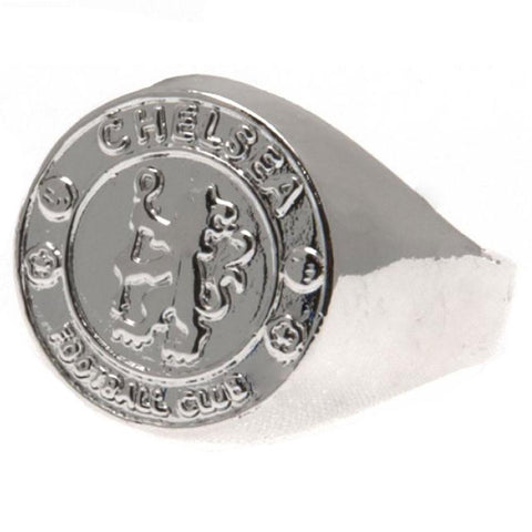 Chelsea FC Silver Plated Crest Ring Small  - Official Merchandise Gifts