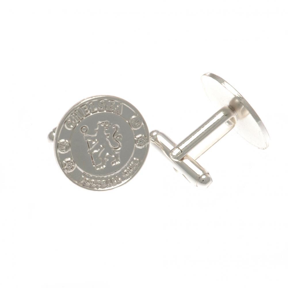 Chelsea FC Silver Plated Formed Cufflinks  - Official Merchandise Gifts