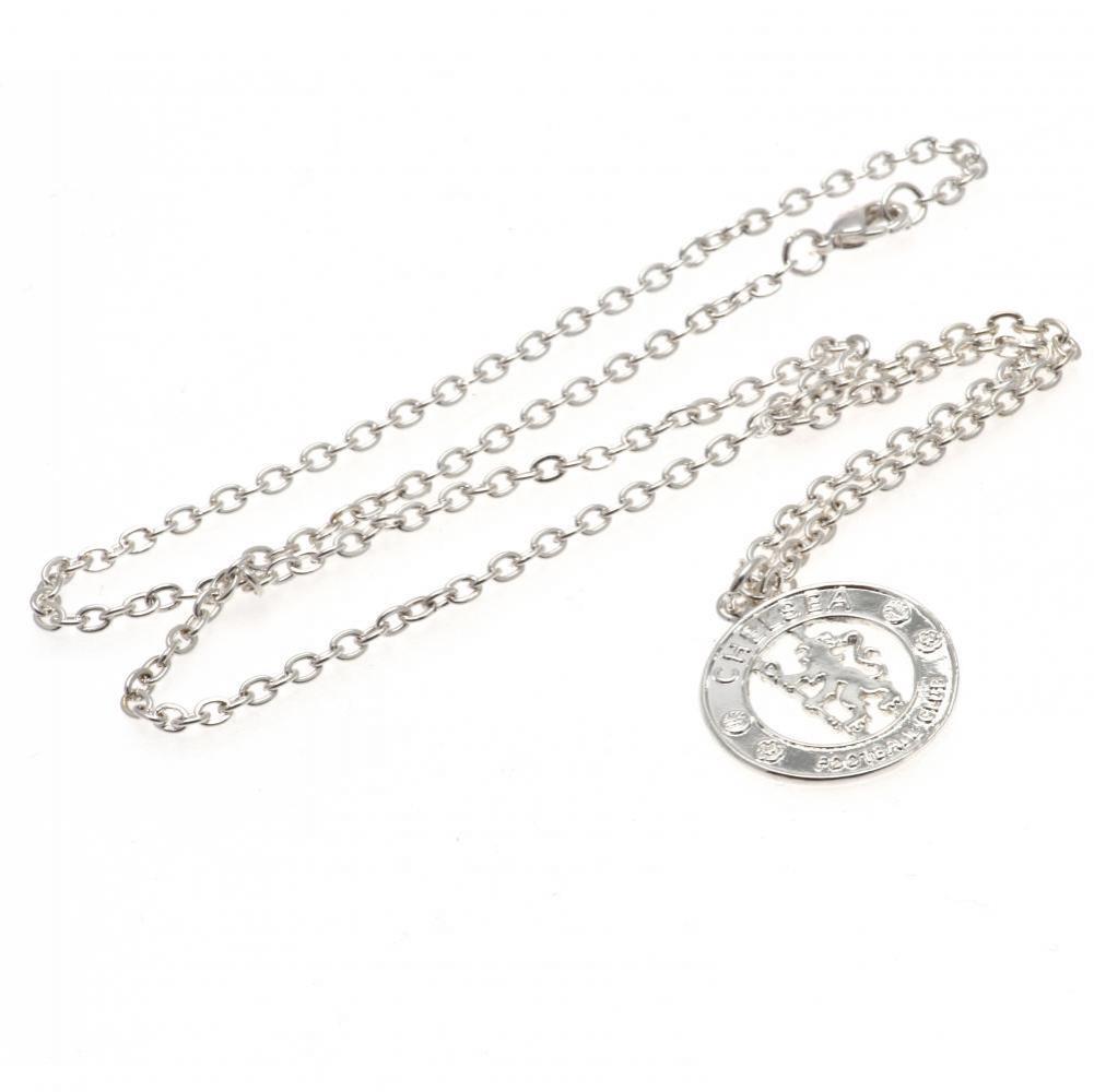 Chelsea FC Silver Plated Pendant & Chain CR  - Official Merchandise Gifts