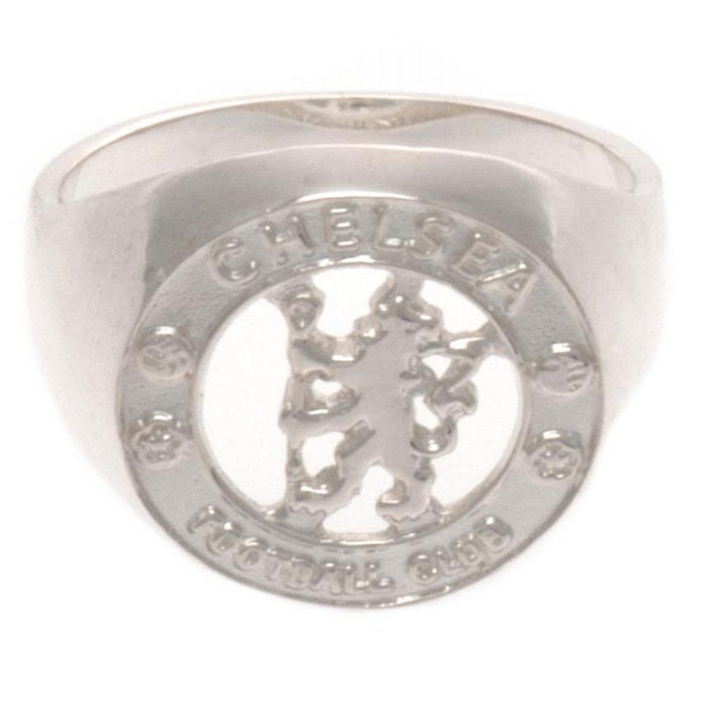 Chelsea FC Sterling Silver Ring Medium  - Official Merchandise Gifts