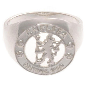 Chelsea FC Sterling Silver Ring Medium  - Official Merchandise Gifts