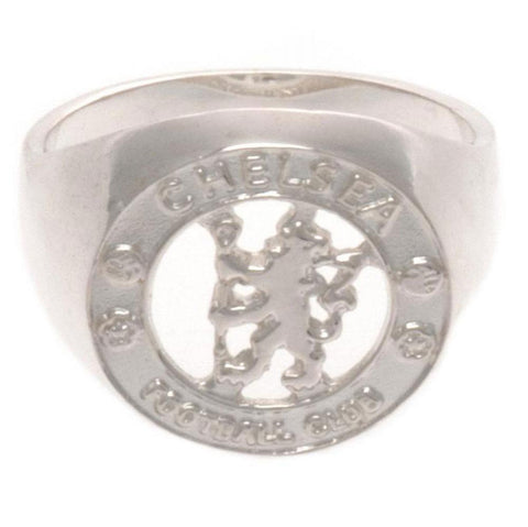 Chelsea FC Sterling Silver Ring Medium  - Official Merchandise Gifts