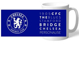 Personalised Chelsea FC Word Collage Mug