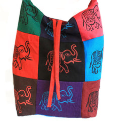 Cotton Patch Sling Bags - Elephant