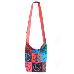 Cotton Patch Sling Bags - Peace