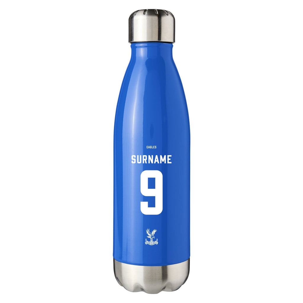 Crystal Palace FC Back of Shirt Blue Insulated Water Bottle