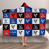 Crystal Palace Personalised Adult Hooded Fleece Blanket - Chequered