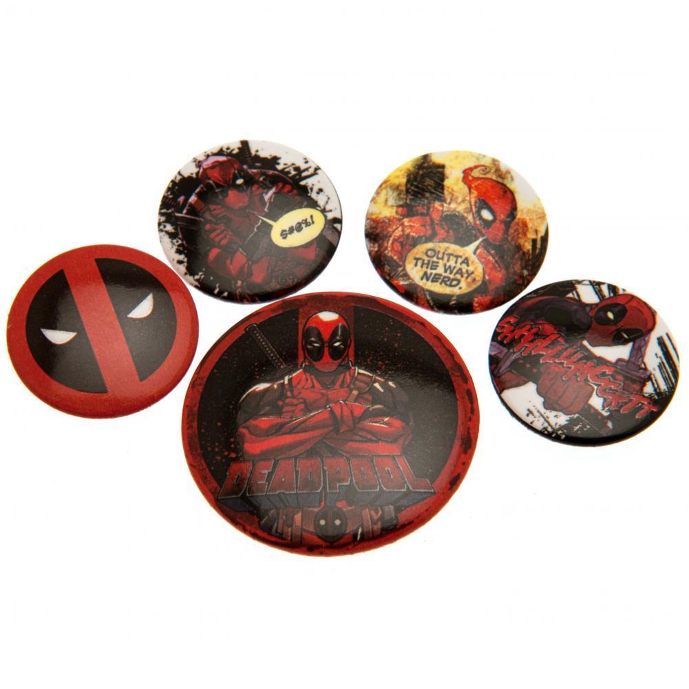 Deadpool Button Badge Set  - Official Merchandise Gifts