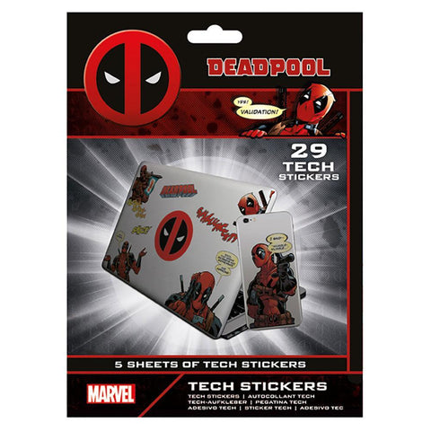 Deadpool Tech Stickers  - Official Merchandise Gifts