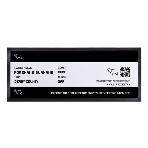 Derby County Bar Runner (Personalised Fans Ticket Design)