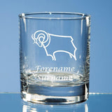 Personalised Derby County Whisky Tumbler Glass