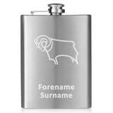 Personalised Derby County Crest Hip Flask