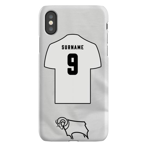 Derby County Personalised iPhone X Snap Case
