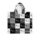 Derby County Personalised Kids' Hooded Towel - Chequered