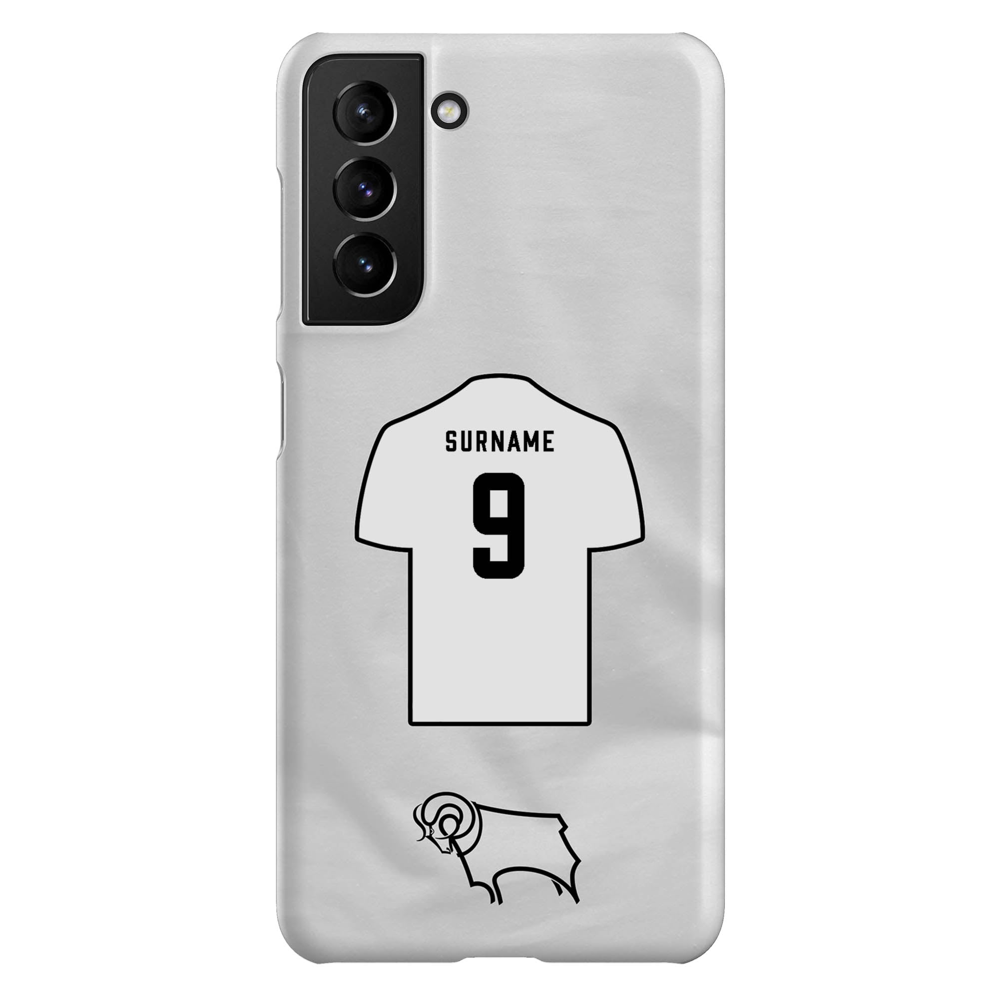 Derby County Personalised Samsung Galaxy S21 Snap Case