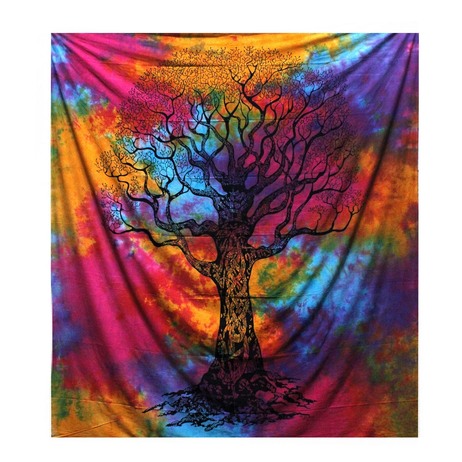 Double Cotton Bedspread + Wall Hanging - Winter Tree