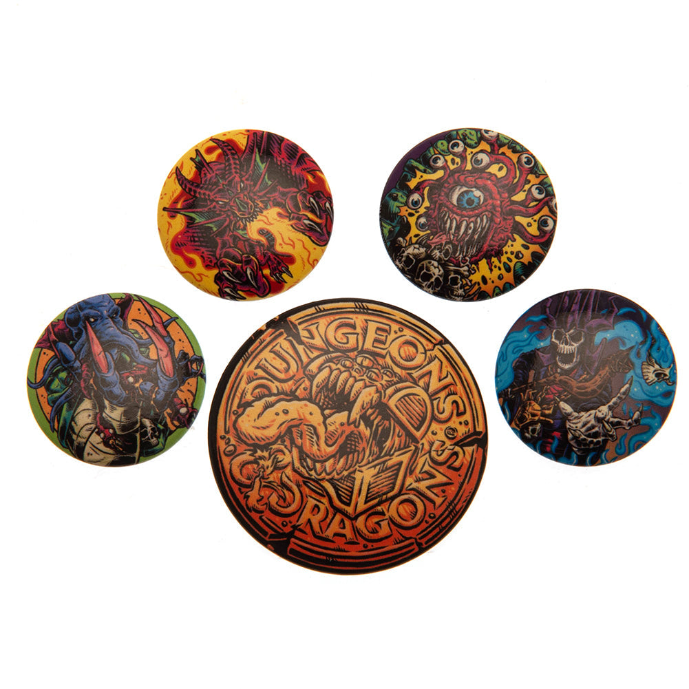 Dungeons & Dragons Button Badge Set