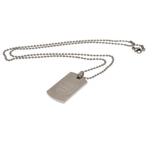 England FA Engraved Dog Tag & Chain  - Official Merchandise Gifts