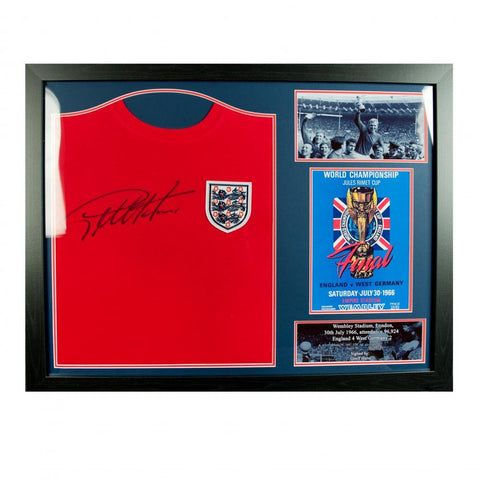 England FA Sir Geoff Hurst Signed Shirt (Framed)  - Official Merchandise Gifts