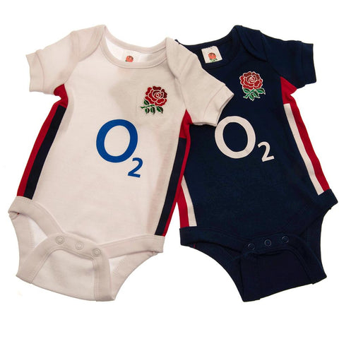 England RFU 2 Pack Bodysuit 12-18 Mths RB  - Official Merchandise Gifts
