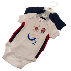 England RFU 2 Pack Bodysuit 12-18 Mths RB  - Official Merchandise Gifts