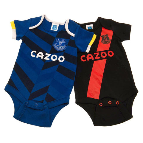 Everton FC 2 Pack Bodysuit 0-3 Mths  - Official Merchandise Gifts