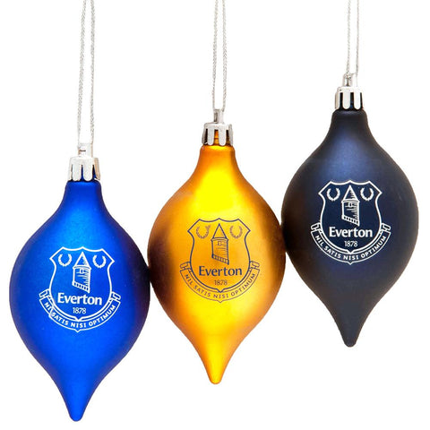 Everton FC 3pk Vintage Baubles  - Official Merchandise Gifts