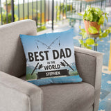 Fishing Best Dad Personalised Cushion