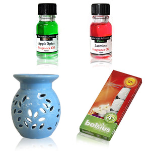 Floral Oil Burner and Fragrance Oils Kit