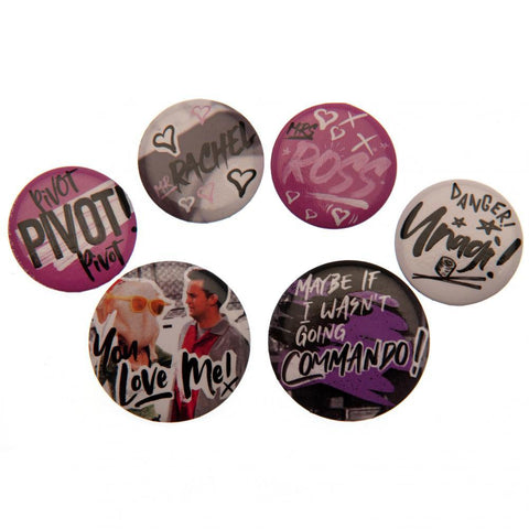 Friends Button Badge Set Doodle  - Official Merchandise Gifts